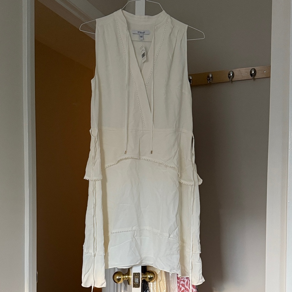 Elegant White/Cream Sleeveless Derek Lam IO Crosby Dress